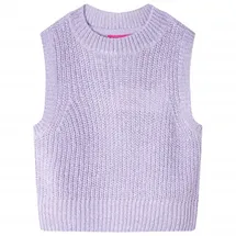 vidaXL Kinder-Pulloverweste Gestrickt Helllila 116