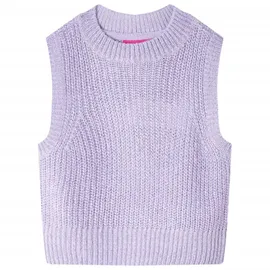 vidaXL Kinder-Pulloverweste Gestrickt Helllila 116