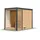 Karibu Saunahaus Ares 1 - Hybridhaus mit Metallrahmen - 38 mm Holz-Ausführung: naturbelassen Blech-Ausführung: anthrazit Ohne Ofen
