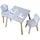 KESPER Kindertisch mit 2 Stühlen 55 x 45 x 55 cm MDF grau