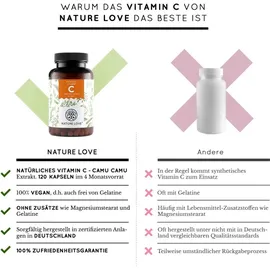 Nature Love Natürliches Vitamin C aus Camu Camu Extrakt Kapseln 120 St.