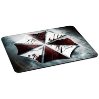 PEDEA Gaming und Office Mauspad - 350 x 280 mm - mit vernähten Rändern und rutschfester Unterseite, Umbrella