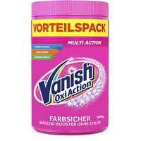 Vanish Oxi Action Pulver Pink – Fleckenentferner Pulver ohne Chlor – Entfernt Flecken, pflegt Farben & entfernt Gerüche – Für bunte Wäsche – 1 x 1650 g