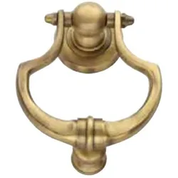 Casa Padrino Luxus Barock Türklopfer Messing oxidiert 11 x H. 14 cm - Eleganter Messing Türklopfer - Wohnaccessoires im Barockstil