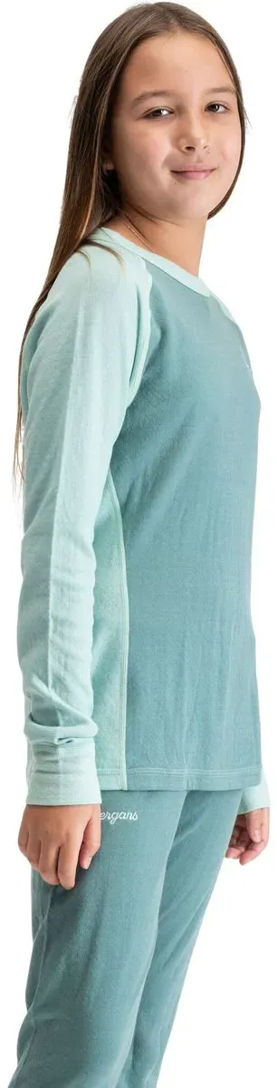 Bergans Inner:dual Merino Junior Long Sleeve dark mint crush/mint crush (25779) 152