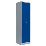 LÜLLMANN Putzmittelschrank 510721 enzianblau, lichtgrau 60,0 x 50,0 x 180,0 cm, aufgebaut