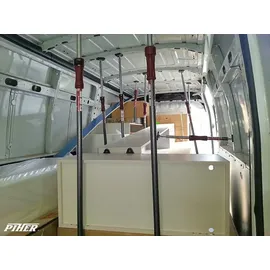 PIHER Deckenstütze Stahl 40-60 cm schwarz