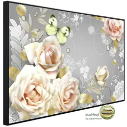 papermoon Infrarotheizung »EcoHeat - Blumen mit Schmetterling«, Matt-Effekt - bunt