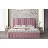 Xlmoebel Schlafzimmer-Set Luxuriöses Bettset mit rosa Nachttischen und edlem Design, (3-tlg., 3tlg Schlafzimmer Set (Bett + 2x Nachttische), Hergestellt in Europa weiß