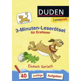 fischer sauerländer duden Duden Leseprofi – 3-Minuten-Leserätsel für Erstleser: Einfach tierisch