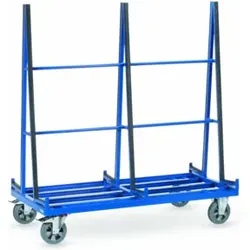 fetra Plattenwagen 4475-beidseitig - Tragkraft 1200kg Elastic-Vollgummi-Reifen