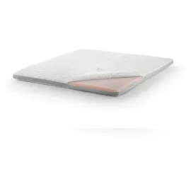 KAWOLA Topper SOLO Karo-Klima 180 x 200 cm weiß