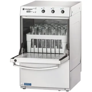 Stalgast Gläserspülmaschine Aqua A3 mit Klarspülmittel- und Reinigerdosierpumpe sowie Ablaufpumpe, 2 Spülprogramme, Korbgröße 400x400 mm