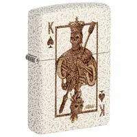 Zippo Sturmfeuerzeug - Rick Rietveld Ace Skull, Mercury Glass, Color Image - Nachfüllbar - Wiederverwendbar - Windfestes Design - Geschenkbox - Made in USA