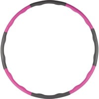 John Gym Wave Fitnessring Fitnessreifen Hula Hoop Reifen Ring Softgrip zerlegbar mit Clicksystem, 32388, Rosa Grau