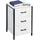 Relaxdays Nachtschrank 3 Schubladen 40 x 40 x 60 cm Weiß/Schwarz
