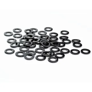 Unterlegscheiben Edelstahl V2A Scheibe DIN 125 rostfrei schwarz glänzend pulverbeschichtet kratzfest, Gewinde:M6, Menge:1er Set