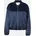 Satin Blouson mit Bomberkragen blau Uni Gr XXL