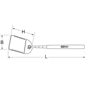 KS Tools Teleskop-Inspektionsspiegel 178-860 mm (550.1021)