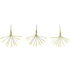 MARELIDA LED Deko Lichterkette Pusteblume 9 Feuerwerk Blüten 90LED L: 2m Timer gold