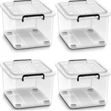 tillvex Aufbewahrungsbox 62 l 4-tlg. Transparent/Schwarz