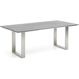 Niehoff Tisch Noah Profilkufe Edelstahl - 220 x 95 cm HPL Zement-Design