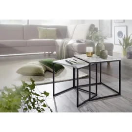 Wohnling Beistelltisch 2er Set, Marmoroptik