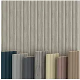 Hexim Wanddekoobjekt Wave Standard Sonoma Oak (Wave Lamellen 2,75m MDF Lamellenwand Wandpaneele Lamellenverkleidung Wandverkleidung Akusiktpaneele Holzpaneele Natur Holz (1 Paneel, Wave De Luxe Mauve) braun