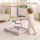 Bronea BRONEA® 4-in-1 Gehfrei Baby Lauflernwagen Schaukel Lauflernhilfe Babywalker mit Schaukelfunktion, Licht | Musik | Höhenverstellbar | Klappbar - Rosa - Rosa