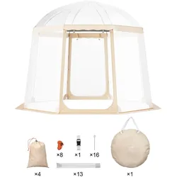 VEVOR Pop-Up-Pavillon Camping Kuppel Bubble Zelt 4-8 Personen 3x3x2,1m