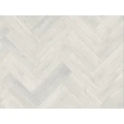 PVC Boden TURIN | Fischgrät Weiß 009S | 2,00m Breite