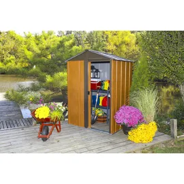 SPACEMAKER Metallgerätehaus Woodlake 5x4 1,51 x 1,22 x 1,98 m holzoptik