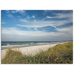 Artland Glasbild Urlaubsfeeling Strand, Strand (1 St), in verschiedenen Größen blau 60 cm x 45 cm
