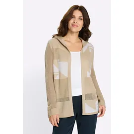 Classic Basics Ajour-Strickjacke in Braun 56
