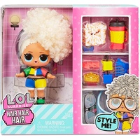 LOL Surprise Hair Hair Hair Sammelpuppe - ZUFÄLLIGE AUSWAHL - Puppe mit Haaren zum Frisieren - 10 Überraschungen zum Auspacken - Inkl. Outfit und Accessoires - Geschenk für Kinder ab 4 Jahren