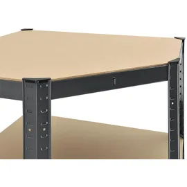 Juskys Eckregal Corner Basic 180 x 70 x 40 cm - Grau