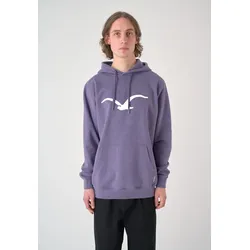 Kapuzensweatshirt CLEPTOMANICX "Mowe", Herren, Gr. L, lila (dunkellila), 100% Baumwolle, bedruckt, sportlich, normal, ohne Ausschnitt, Langarm, Sweatshirts, mit Logo-Druck