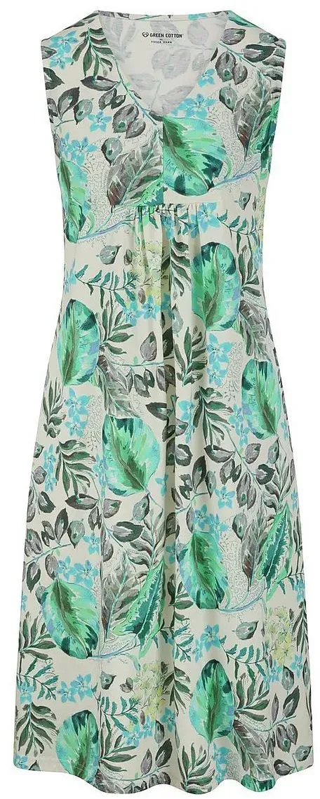 Ärmelloses Kleid Johanne Green Cotton weiss, 40