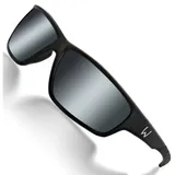 Westin W6 Sport 20 Matte Black Smoke Silver Flash Blue - Polbrille, Polarisationsbrille, Brille