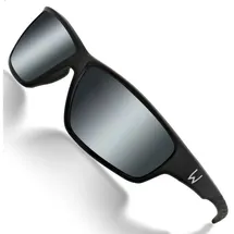 Westin W6 Sport 20 Matte Black Smoke Silver Flash Blue - Polbrille, Polarisationsbrille, Brille