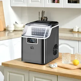 Homcom Eiswürfelmaschine 20kg/24h 2,3L Eiswürfelbereiter mit 3,2 L Wassetank -