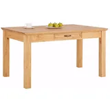 Home Affaire Esstisch »Selma«, mit Schublade, aus massivem Kiefernholz, Breite 180 cm, beige