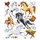 HobbyFun 3D-Sticker Pferde II 30x30cm 14 Teile