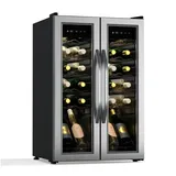 Klarstein Weinkühlschrank Vinamour, für 24 Standardflaschen á 0,75l,Wein Flaschenkühlschrank Weintemperierschrank Weinschrank Kühlschrank schwarz