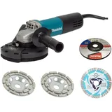 TRONGAARD Winkelschleifer -SET / BETONSCHLEIFER / PUTZFRÄSE / SANIERUNGSFRÄSE 125MM, max. 11000 U/min
