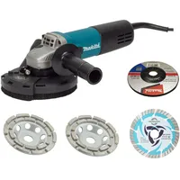 TRONGAARD Betonschleifer-Set/Sanierungsset/Sanierungsfräse/Putzfräse/Winkelschleifer Set 125mm