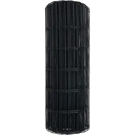 vidaXL Eurozaun 0,8 x 10 m Grau/Eisen