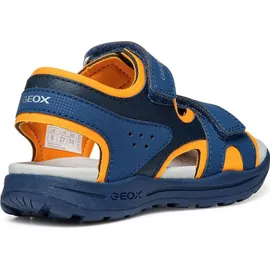 GEOX Vaniett Boy C Sandal, Navy/Orange, 38 EU