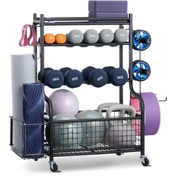 VEVOR Yogamatten Aufbewahrungsregal Yogamattenhalter Lagerung Rack Hantel