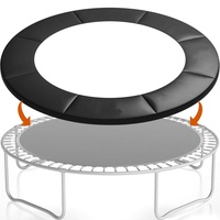NBVNBV Trampolin Randabdeckung Ø183 244 305 366 396 427 457 487 cm | Reißfest | UV-beständig Wetterbeständig | Universell Trampolin Umrandung Federabdeckung Randschutz, Schwarz-427cm